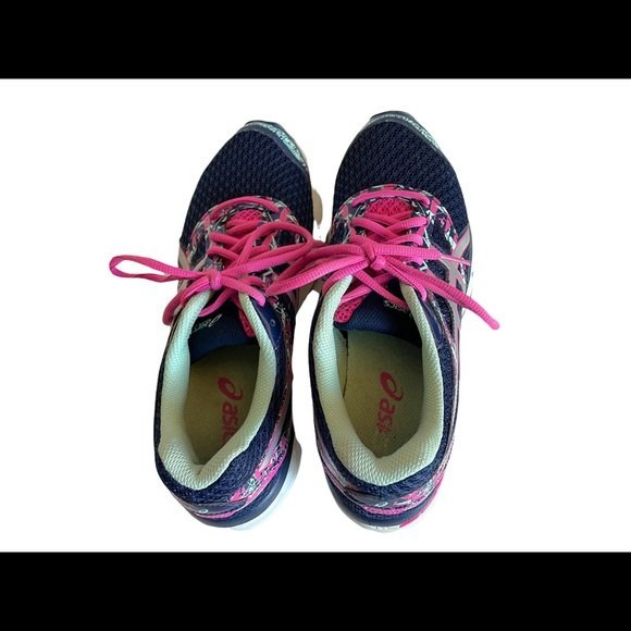 ASICS Gel Kayona 22 Sneaker Running Shoe Navy Pink Green Women’s Sz 8.5 Medium - Picture 8 of 9